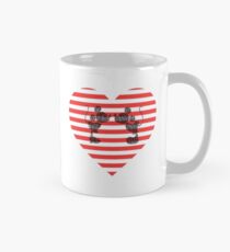 Striped Heart Mug