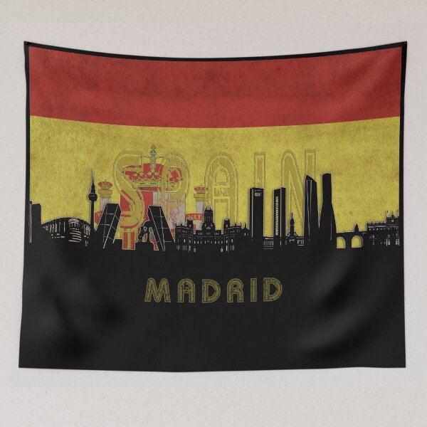 Item preview, madrid skyline flag designed and sold by BekimART2.