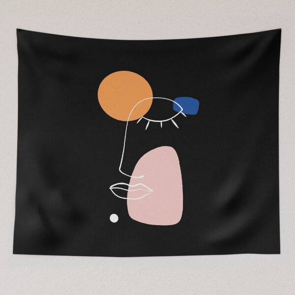 Item preview, Minimalist woman face abstract art designed and sold by digiluminate.