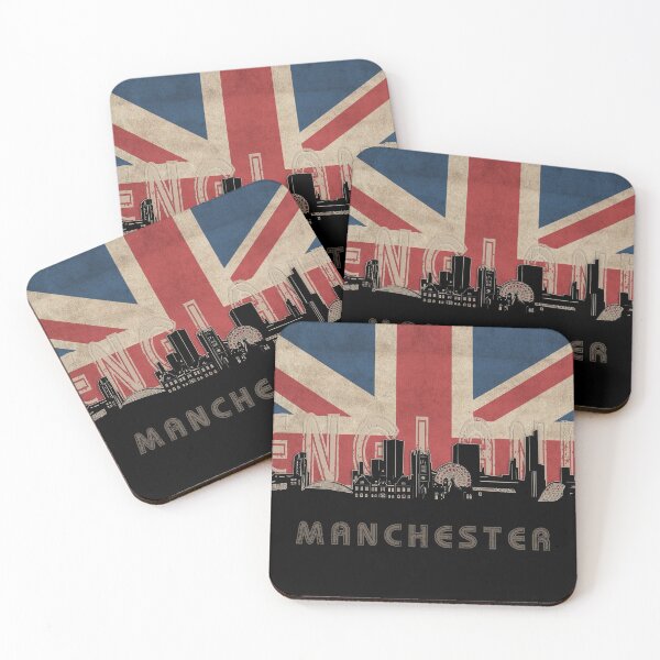 Item preview, manchester skyline flag designed and sold by BekimART2.