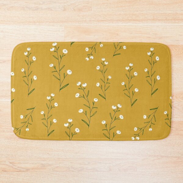 Item preview, afternoon whimsy_white flowers on goldenrod designed and sold by quinnhopp.