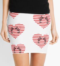 Striped Heart Mini Skirt