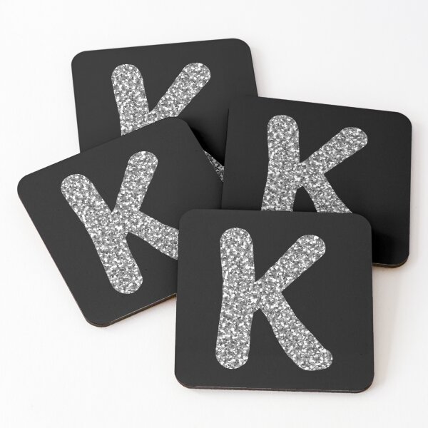 Item preview, Silver alphabet K designed and sold by HappyPrints ⭐⭐⭐⭐⭐.