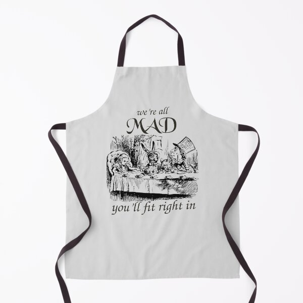 Item preview, Alice We Are All Mad Fit Right In Mad Hatter Rabbit Tea Party Fans designed and sold by TopTeeShop.