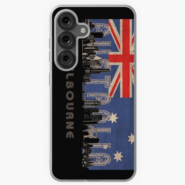 Item preview, melbourne skyline flag designed and sold by BekimART2.
