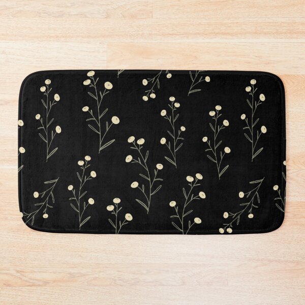 Item preview, afternoon whimsy_white flowers on black designed and sold by quinnhopp.