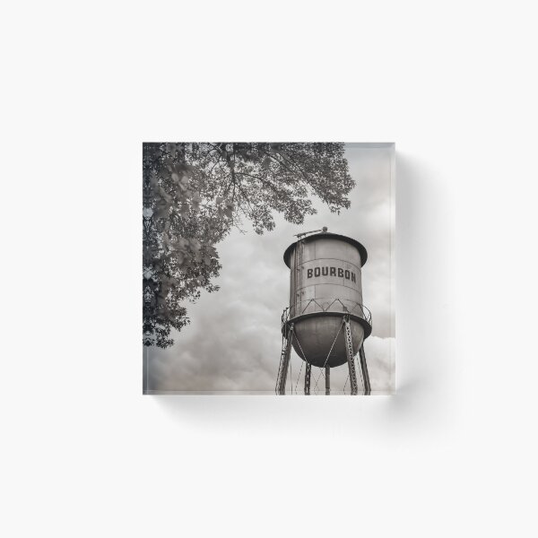 Item preview, Vintage Bourbon Whiskey Water Tower and Tree - Classic Sepia designed and sold by Gregory Ballos.