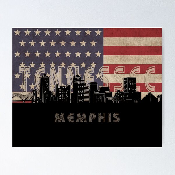 Item preview, memphis skyline flag designed and sold by BekimART2.