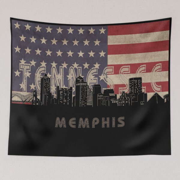 Item preview, memphis skyline flag designed and sold by BekimART2.