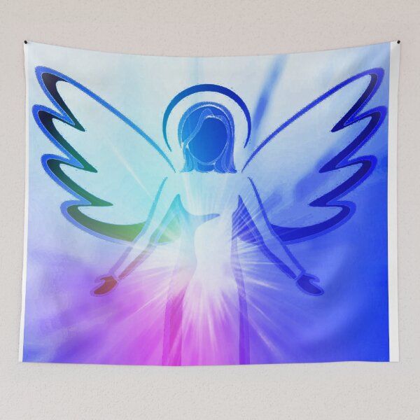 Item preview, Angel Shining Light In Sky Print designed and sold by Mary Riley.