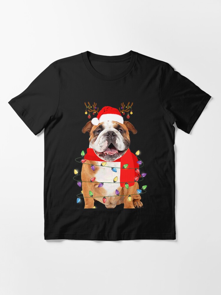 english bulldog christmas shirt