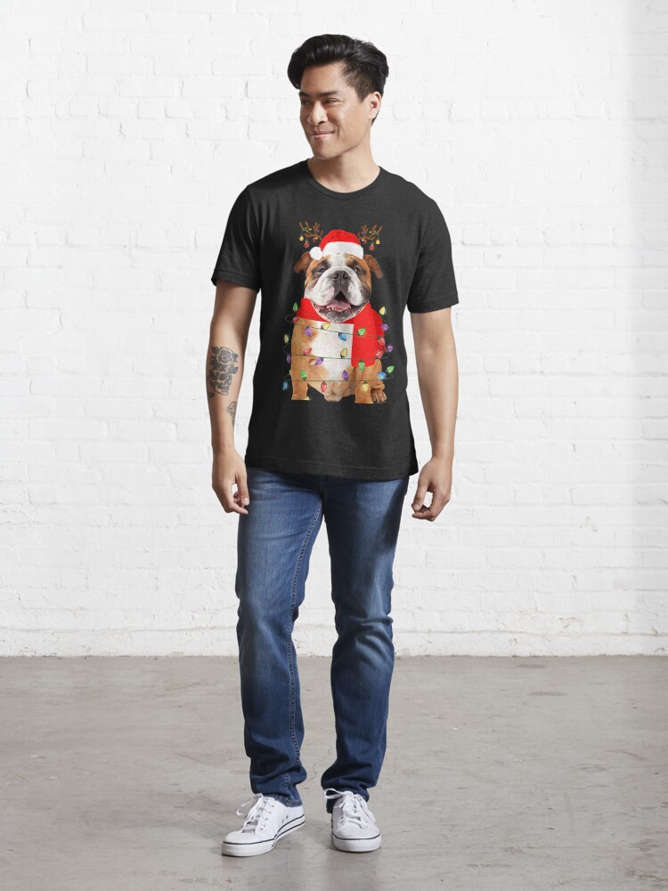 english bulldog christmas shirt