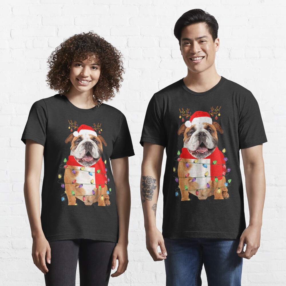 english bulldog christmas shirt