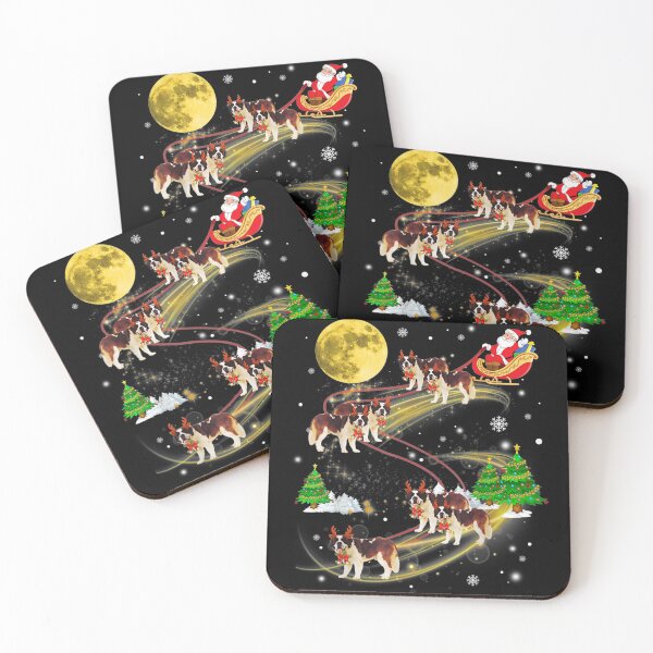 Item preview, Saint Bernard Reindeer Christmas Dog Riding Santa Xmas designed and sold by ManishDayal.