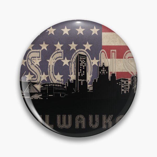 Item preview, milwaukee skyline flag designed and sold by BekimART2.