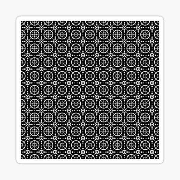 Black and White Geometric Pattern Sticker