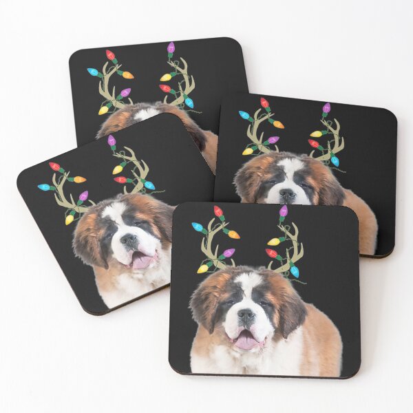 Item preview, Saint Bernard Reindeer Christmas Dog designed and sold by ManishDayal.
