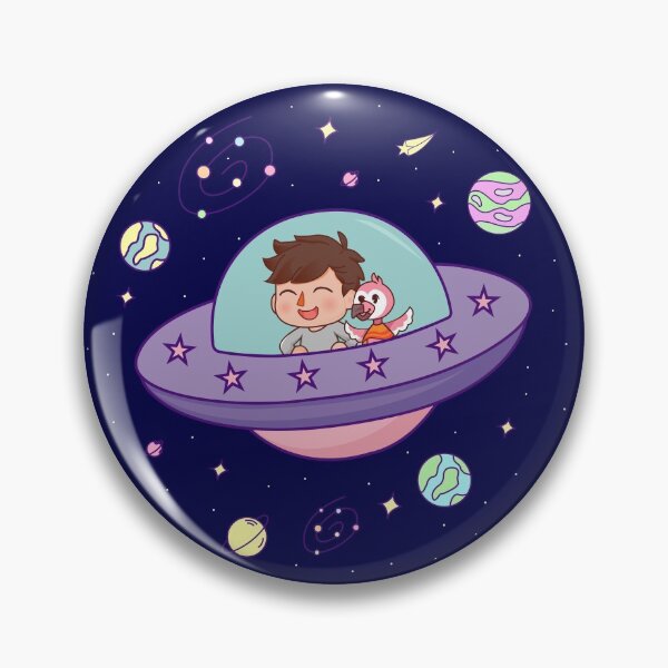 Item preview, Flamingo youtube Flamingo Plush space trip together, flamingo in a cute spaceship surrounded by planets and stars designed and sold by SGS-.