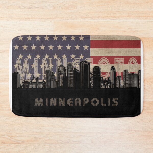 Item preview, minneapolis skyline flag designed and sold by BekimART2.