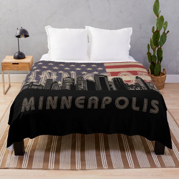 Item preview, minneapolis skyline flag designed and sold by BekimART2.