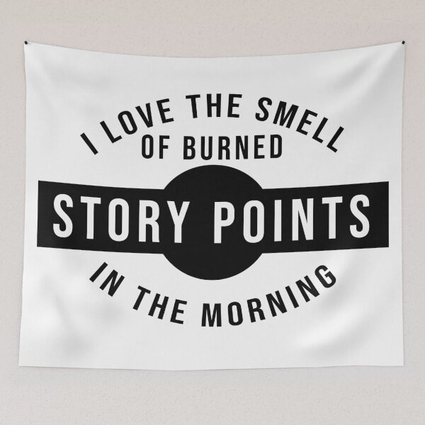Item preview, I love the smell of story points in the morning (black) designed and sold by svanaerschot.