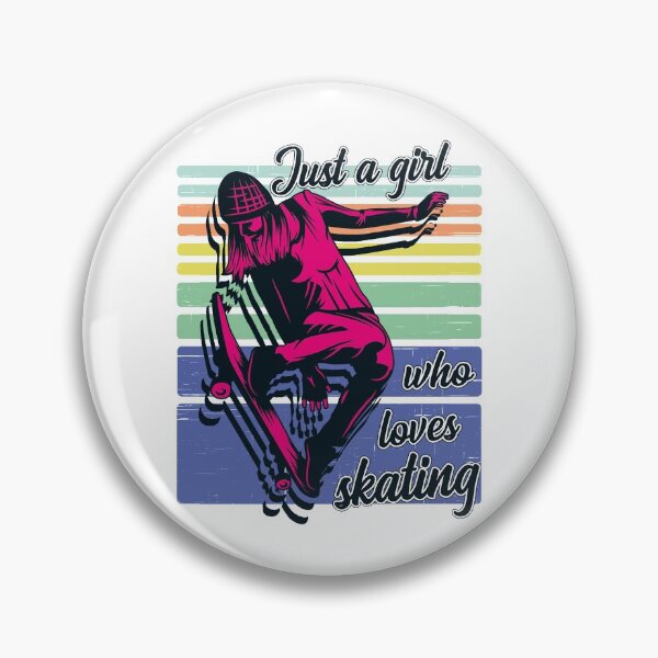Item preview, Just a Girl Who Loves Skating Retro Vintage Skater designed and sold by OmmeDesigns.