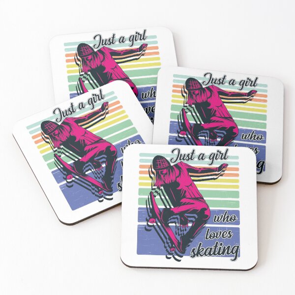 Item preview, Just a Girl Who Loves Skating Retro Vintage Skater designed and sold by OmmeDesigns.