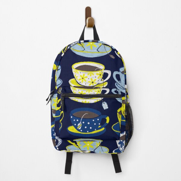Item preview, Tea Time – Navy & Yellow designed and sold by Cat Coquillette.