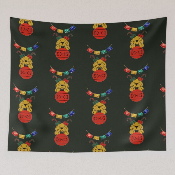 Item preview, Cute Dog and a Red Christmas Bauble Apparels and Home Products designed and sold by Taharat  Tazrin.
