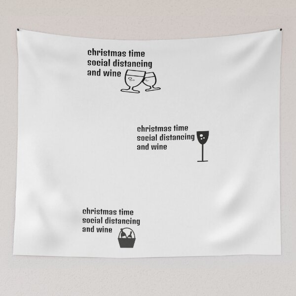 Item preview, Christmas Time Social Distancing and Wine designed and sold by DamaliePierre.