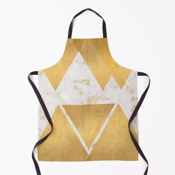 Item preview, White and Gold Marble Geometric Pattern Texture White Stone designed and sold by BohoStudio.