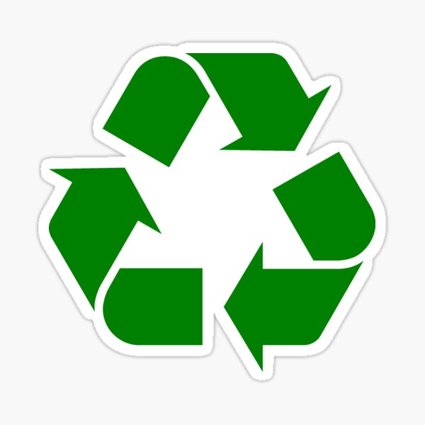 Reduce Reuse Recycle Text Logo Sticker