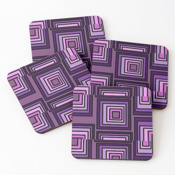 Item preview, Purple & Pink Abstract Squares designed and sold by Moka898.