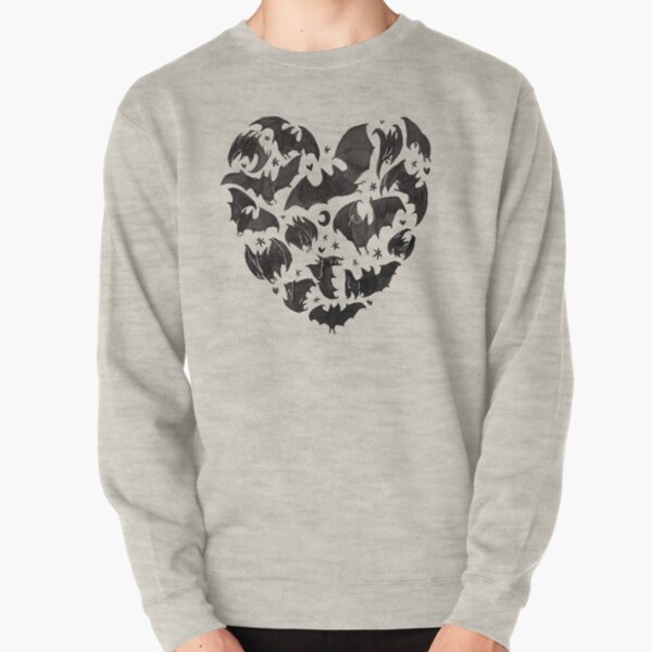 Bat Heart Pullover Sweatshirt