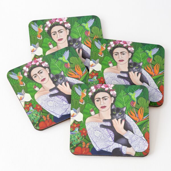 Item preview, Frida with her cat designed and sold by Madalena Lobao-Tello.