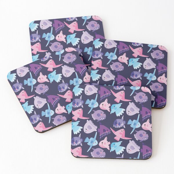 Item preview, Cute Mola Mola Sunfish Pink and Purple Monochromatic  designed and sold by TheRainbowRoom.