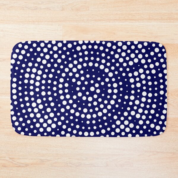 Item preview, Polka dot white - blue marine background  designed and sold by wiwiart.