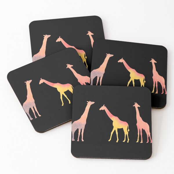 Item preview, Orange Watercolor Giraffes designed and sold by Hedda Young.