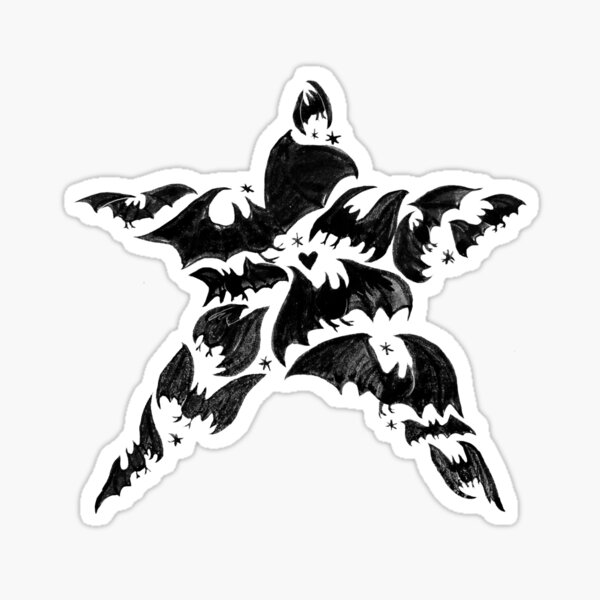Bat Star Sticker