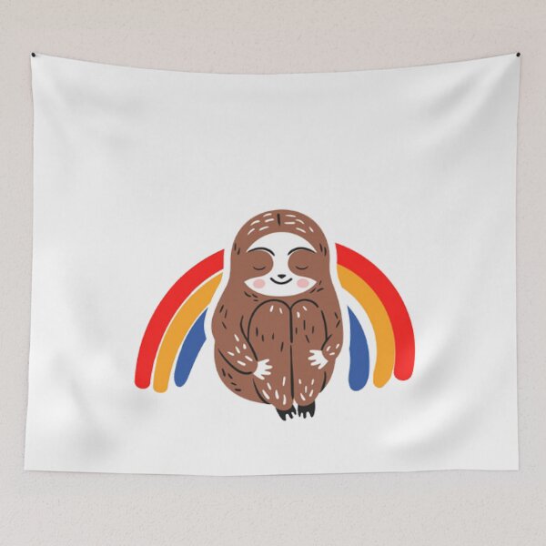 Item preview, rainbow sloths art designed and sold by zanbo.