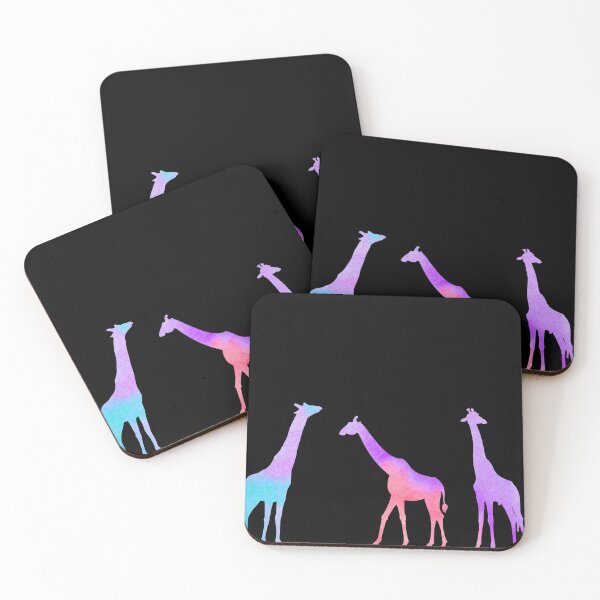 Item preview, Purple Watercolor Giraffes designed and sold by Hedda Young.