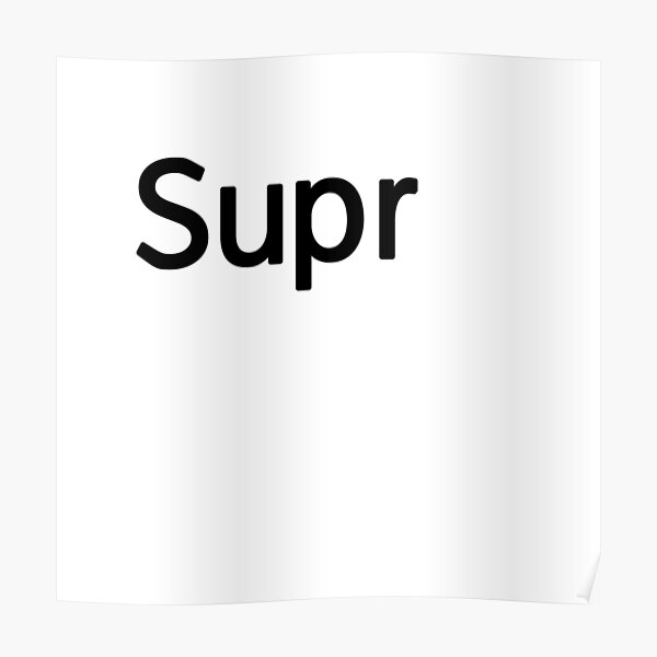 Supr Keyboard Laptop Computer Poster