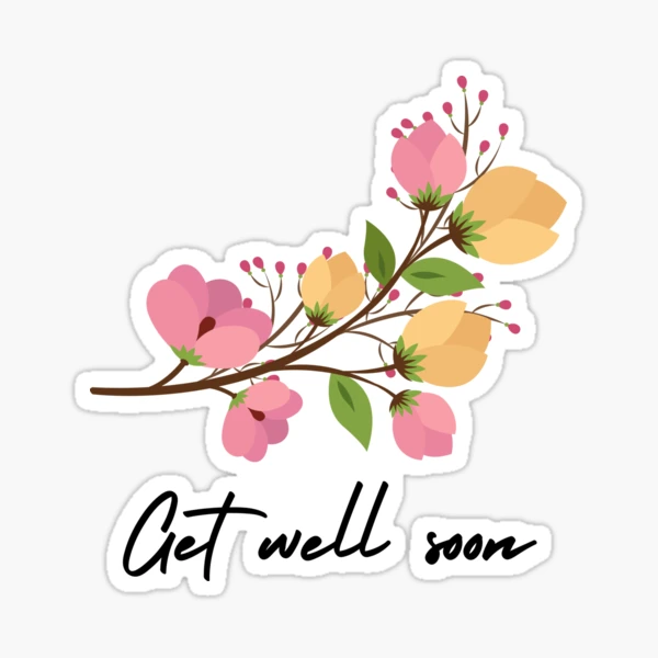 Get Well Soon Gifts for Women - Funny Flowers Sticker for Sale by  design880