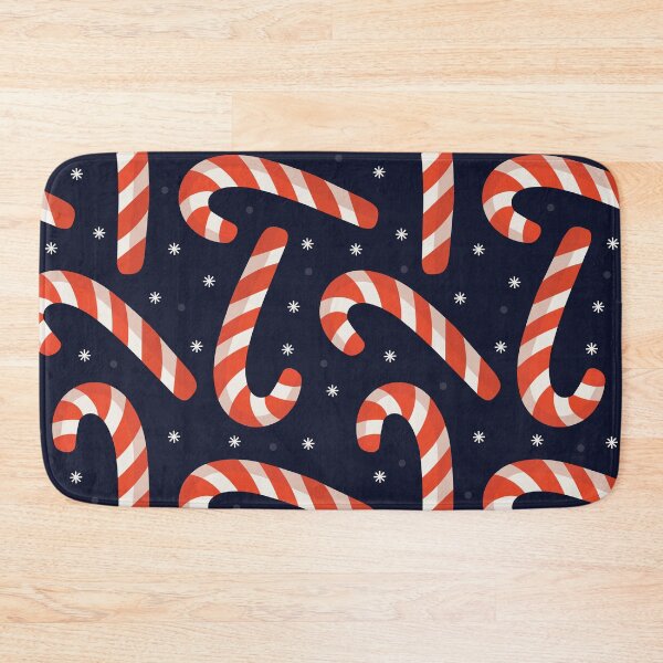 Item preview, Christmas Candy Canes Pattern (Midnight Blue) designed and sold by HeraAndKosmos.