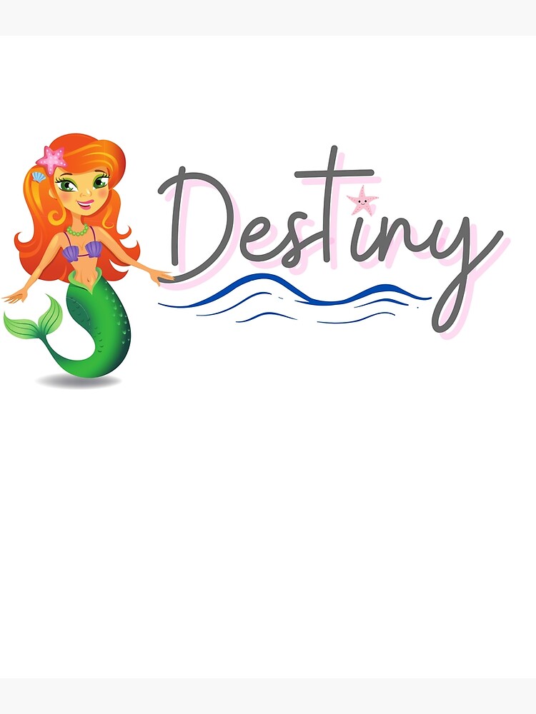 Custom Name: Destiny with Mermaid and Starfish by kgerstorff