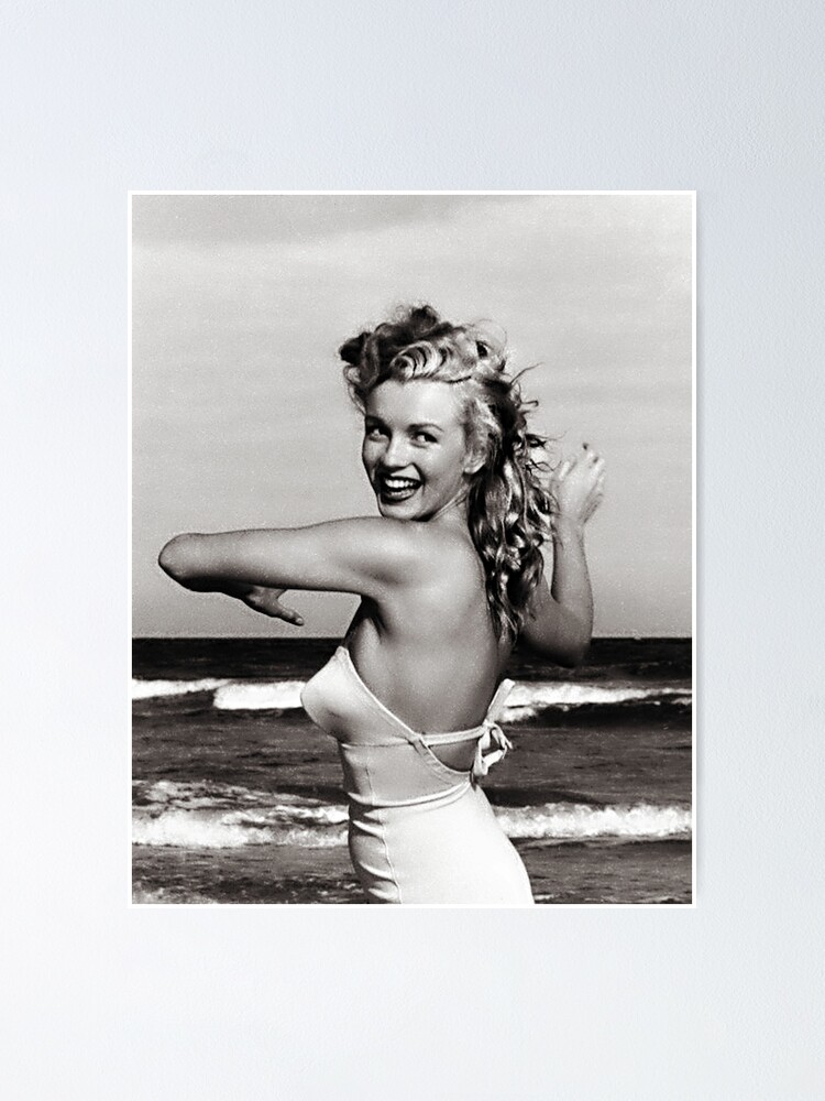 Alternate view of "Young and Happy Marilyn Monroe" - Tobey Beach Photoshoot Poster