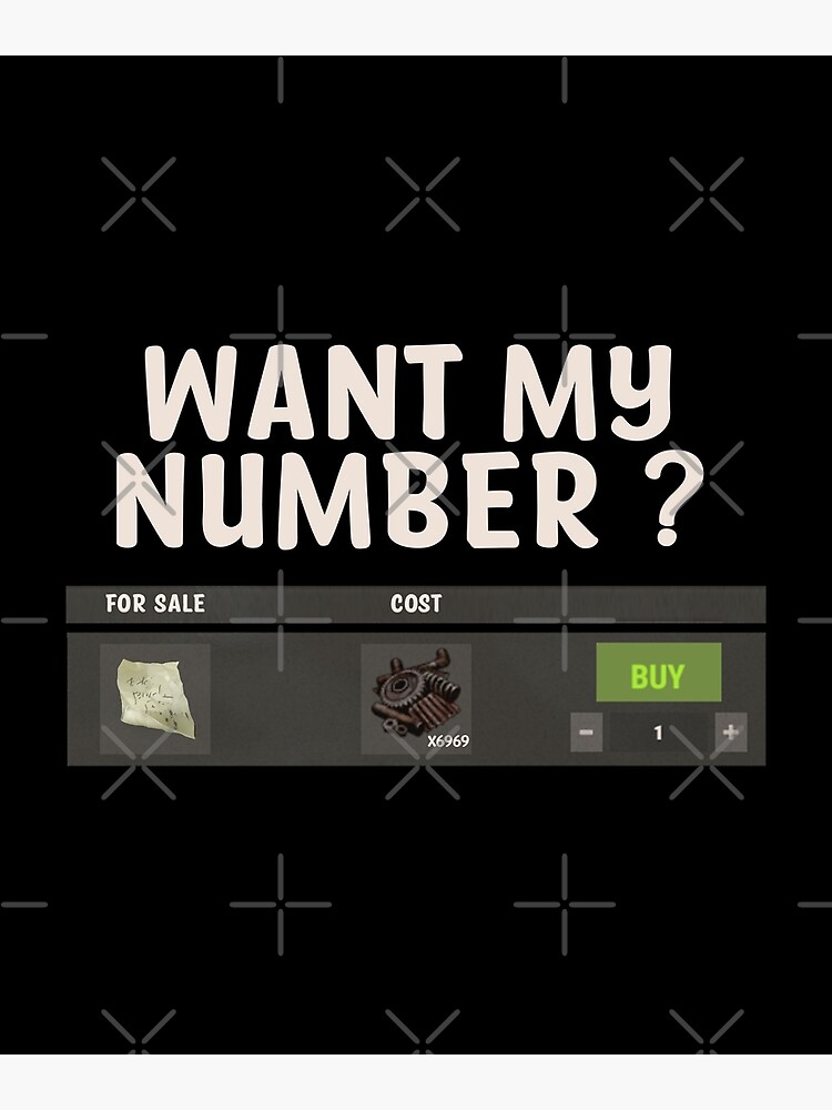"Funny you want my number Rust note on a vending machine" Poster by