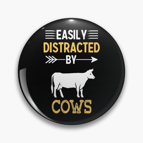 Item preview, Easily Distracted By Cows - Funny Cow Lover Gift designed and sold by TeeDesignsStore.
