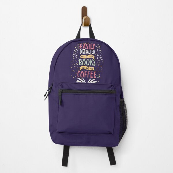 Item preview, Easily distracted by books and coffee nerds designed and sold by YAHIA-14.