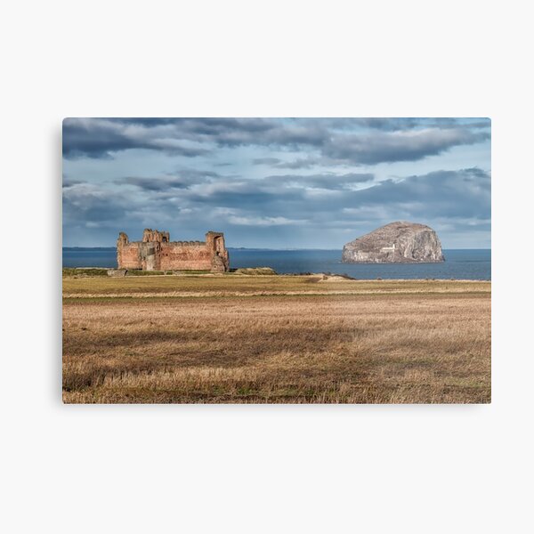 Tantallon Castle and Bass Rock Metal Print